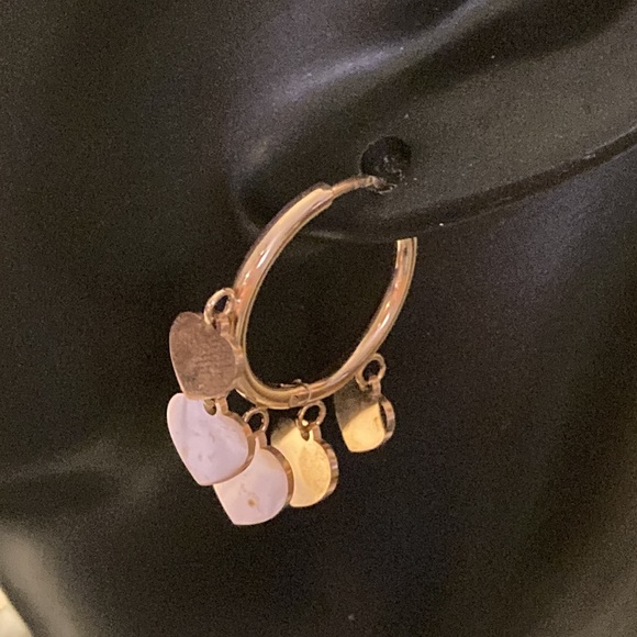 NWOT - Stainless Steel Cute Heart Rose Gold Tassel Bohemia Choker Necklace Set - Picture 15 of 16